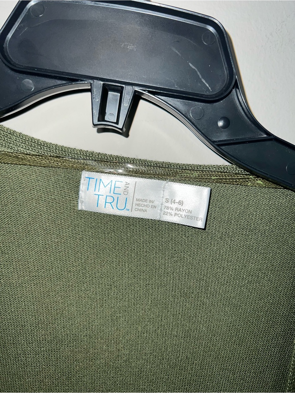 Olive green time and tru cardigan small - Picture 2 of 5